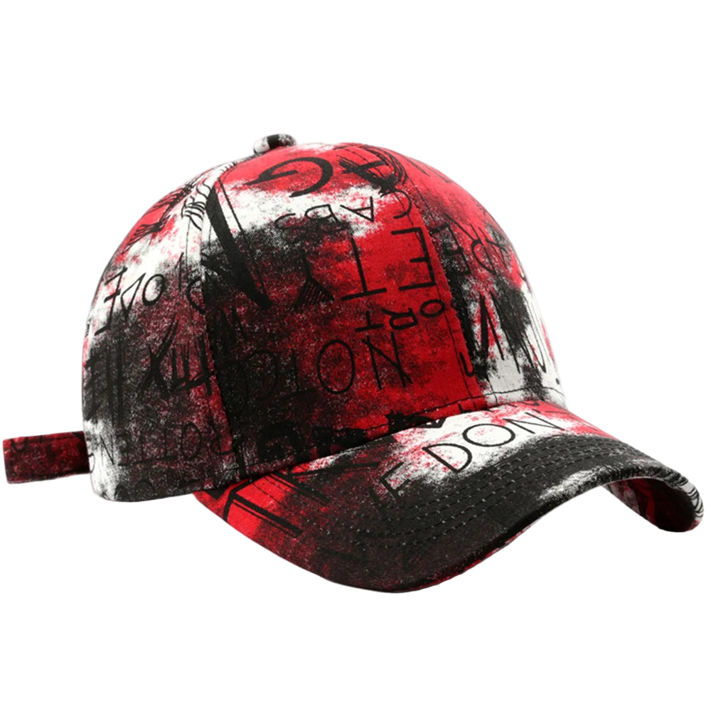 VOIDWEAR SIGNAL_FADE_FS03 graffiti embroidered cotton baseball cap with adjustable strap, unisex four-season streetwear design in multiple colors.