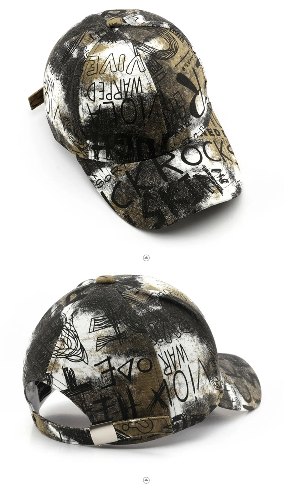 VOIDWEAR SIGNAL_FADE_FS03 graffiti embroidered cotton baseball cap with adjustable strap, unisex four-season streetwear design in multiple colors.