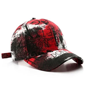 VOIDWEAR SIGNAL_FADE_FS03 graffiti embroidered cotton baseball cap with adjustable strap, unisex four-season streetwear design in multiple colors.