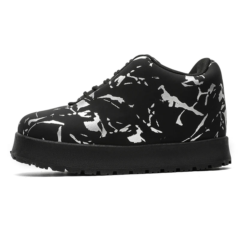 Men’s VOIDWEAR VDR_VANISH_02 shadow winter boots with platform sole, microfiber leather, and ritual-inspired design, styled for urban streetwear