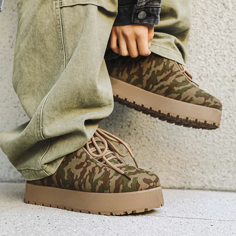 Men’s VOIDWEAR VDR_VANISH_02 shadow winter boots with platform sole, microfiber leather, and ritual-inspired design, styled for urban streetwear