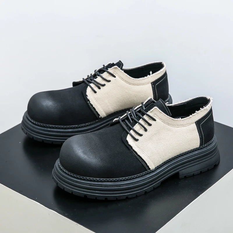 VOIDWEAR SIGNAL_VANISH_06 ☰ Derby System Shoes in Oxford fabric with PU lining and rubber outsole, ritual-inspired hybrid streetwear footwear