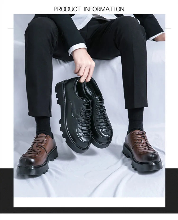 VOIDWEAR SIGNAL_VANISH_11 ☰ split leather platform streetwear shoes with lace-up closure and shadow-coded design, optimized for spring and autumn