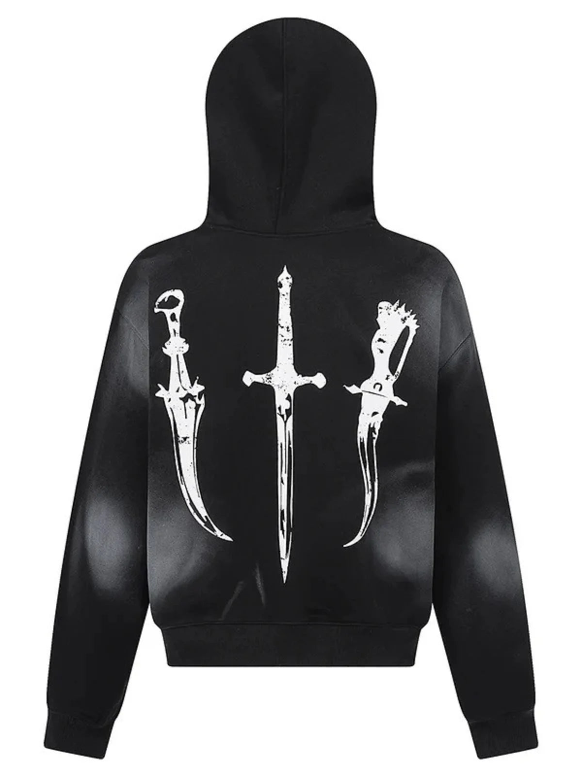 VOIDWEAR VDR05_SILENCE brown tie-dye hoodie with fur collar and embroidered signal glyph, oversized unisex Harajuku streetwear, mid-weight 180gsm — U.S. & EU winter style