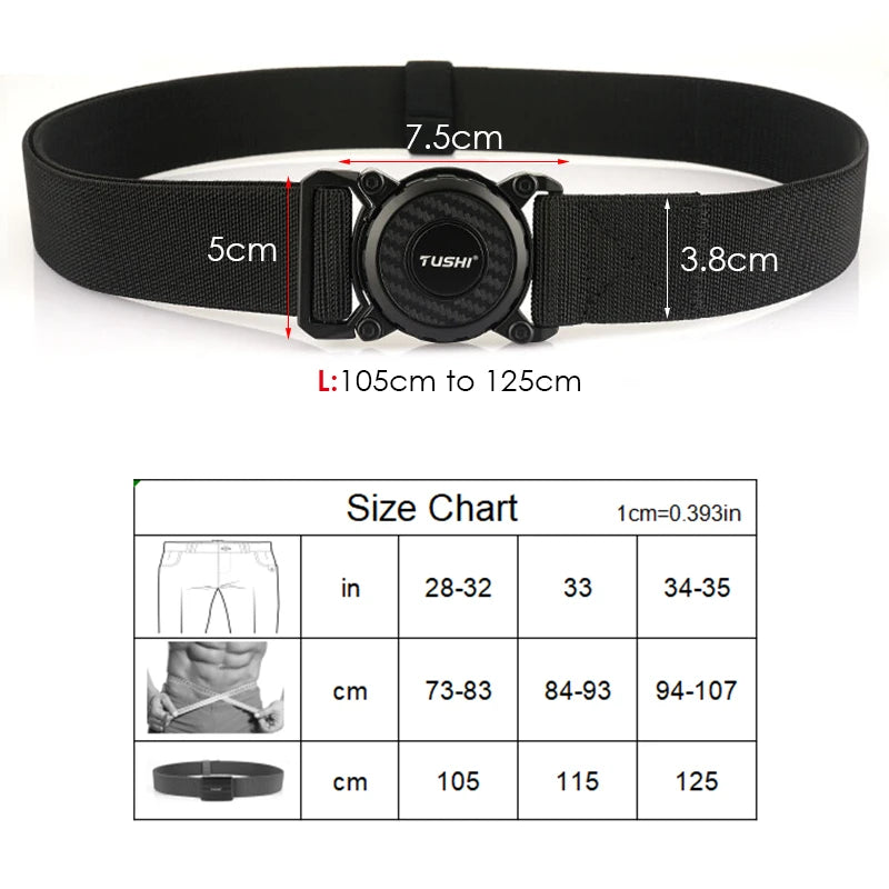 VOIDWEAR SIGNAL_ROTATE_75 zinc alloy rotating clasp tactical streetwear belt with elastic polyester strap for urban and outdoor adaptability
