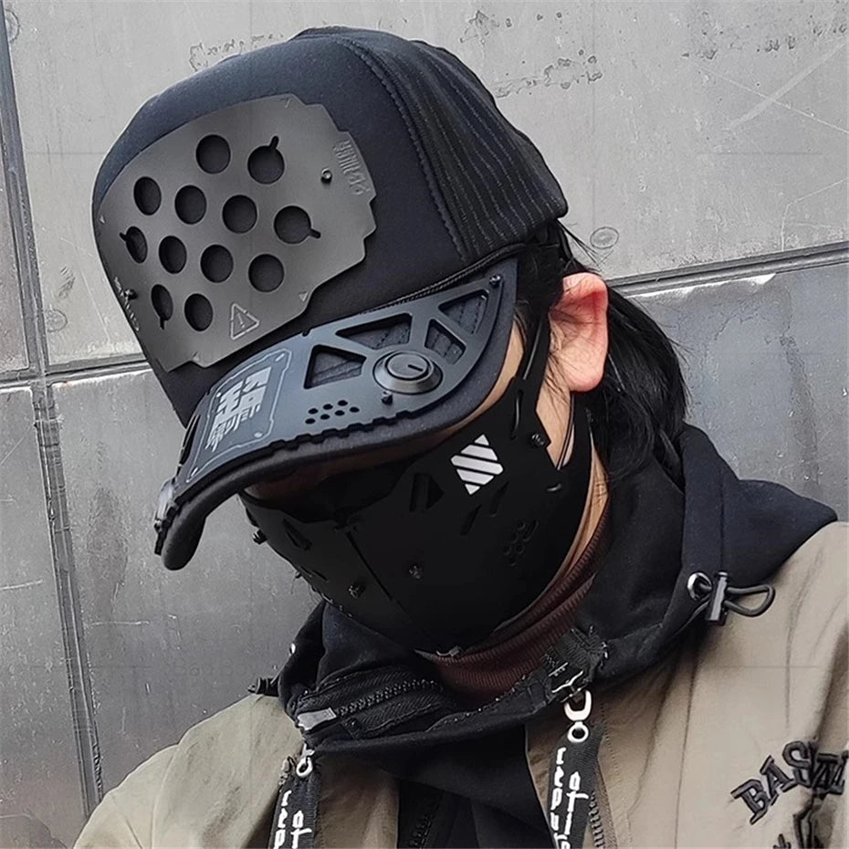 VOIDWEAR VDR_VANISH_09 nylon techwear cap, unisex tactical streetwear hat for all-season urban motion and ritual-inspired styling.