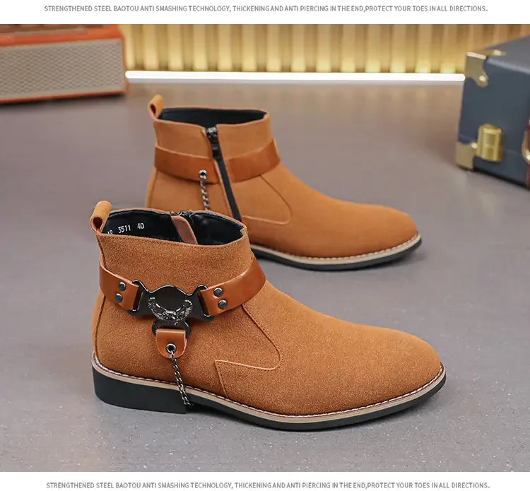 VOIDWEAR SIGNAL_VANISH_09 ☰ waterproof PU suede Chelsea-inspired streetwear boots with lace-up closure and ritual shadow-tech aesthetic
