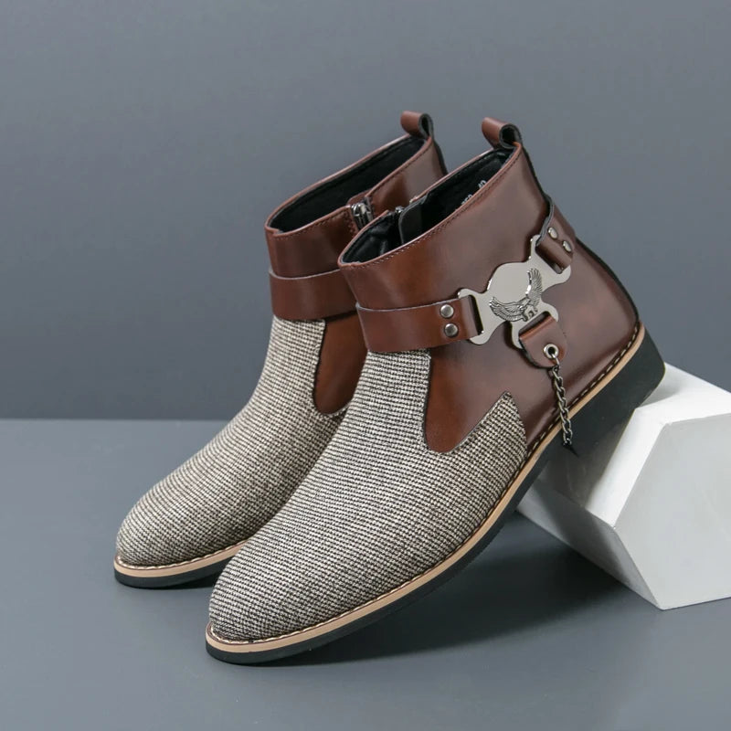 VOIDWEAR SIGNAL_VANISH_11 ☰ split leather ankle casual shoes with side-zip closure, breathable construction, and ritual-inspired minimalist design