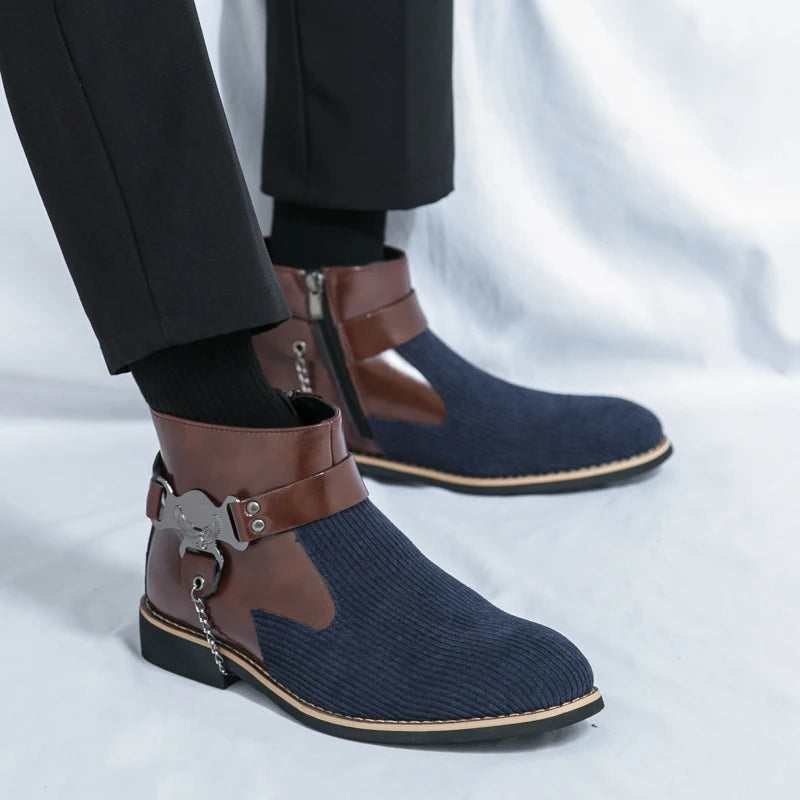 VOIDWEAR SIGNAL_VANISH_11 ☰ split leather ankle casual shoes with side-zip closure, breathable construction, and ritual-inspired minimalist design