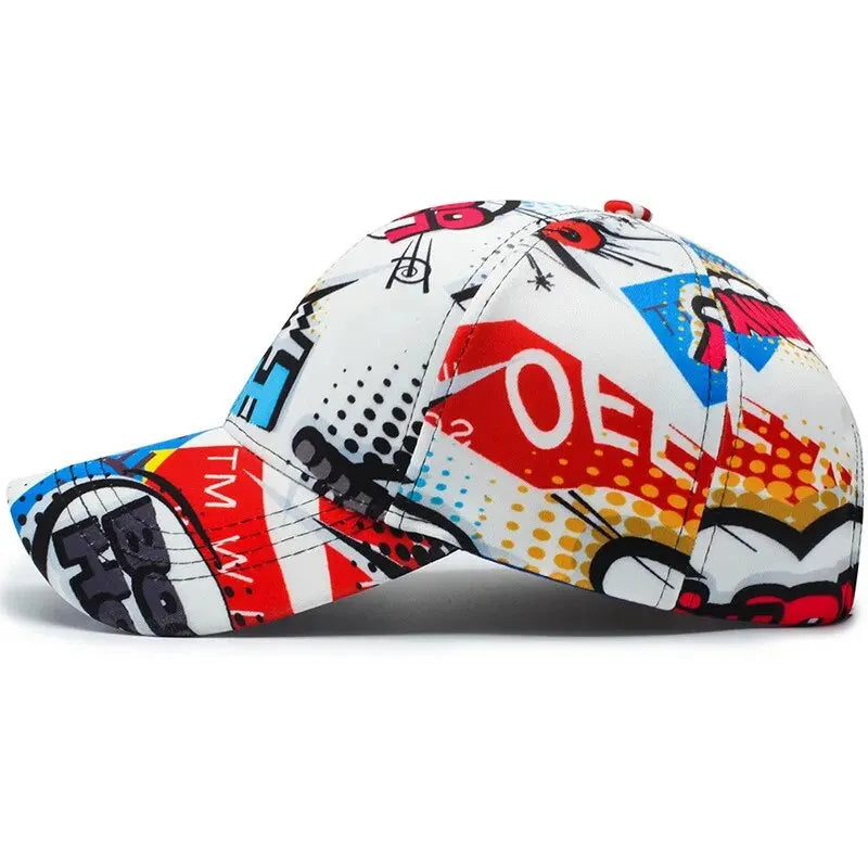 VOIDWEAR SIGNAL_VANISH_09 cotton graffiti baseball cap with adjustable strap, designed for four-season urban streetwear in the U.S. and EU
