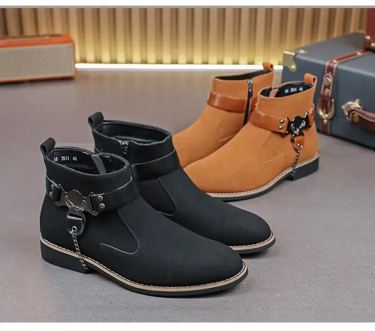 VOIDWEAR SIGNAL_VANISH_09 ☰ waterproof PU suede Chelsea-inspired streetwear boots with lace-up closure and ritual shadow-tech aesthetic