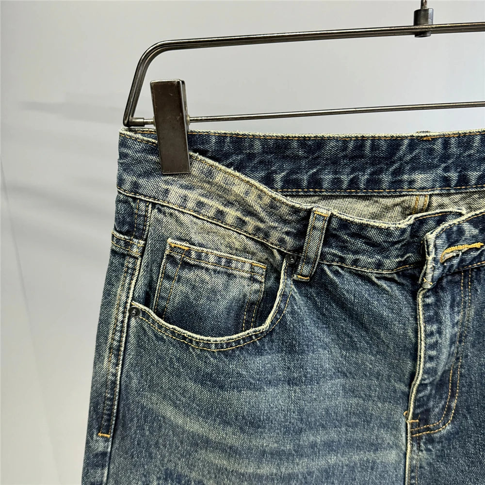 VOIDWEAR VDR_VANISH_05 ☰ baggy ripped patch jeans with distress wash, hip hop fit, ritual-coded glyph embroidery