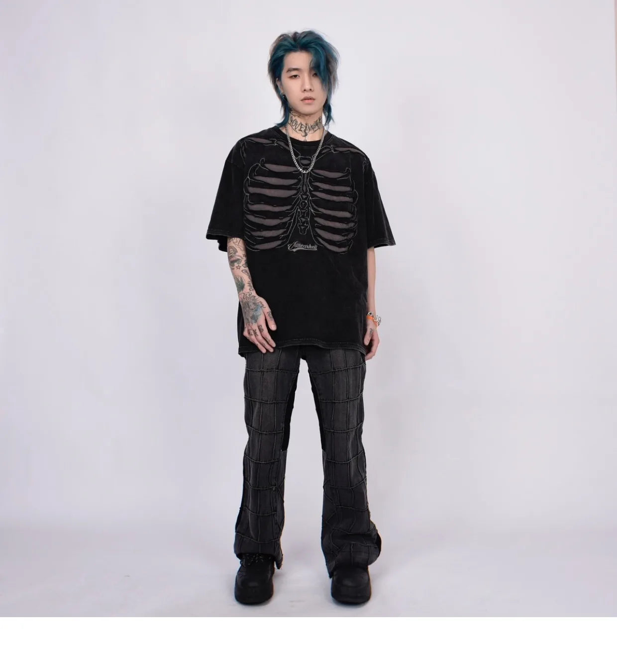 VOIDWEAR VDR_VANISH_05 ripped skeleton tee washed vintage cotton men’s summer streetwear USA