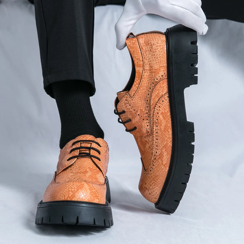 VDR_TRAVEL_23 ∆ men’s retro chunky sole leather shoes, breathable PU insole, casual travel styling, U.S. + EU SEO optimized