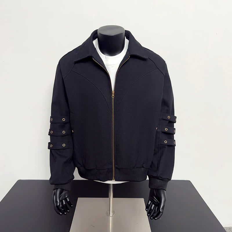 VOIDWEAR VDR_VANISH_05 ☰ black khaki jacket — ritual-inspired streetwear with signal glyph embroidery, minimalist techwear layering