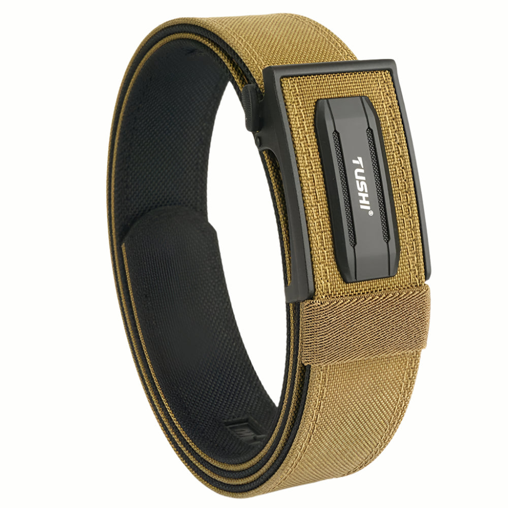 VOIDWEAR SIGNAL_LOCK_09 tactical nylon belt with alloy auto-lock buckle, adjustable fit, and vanish-system design for urban and outdoor wear