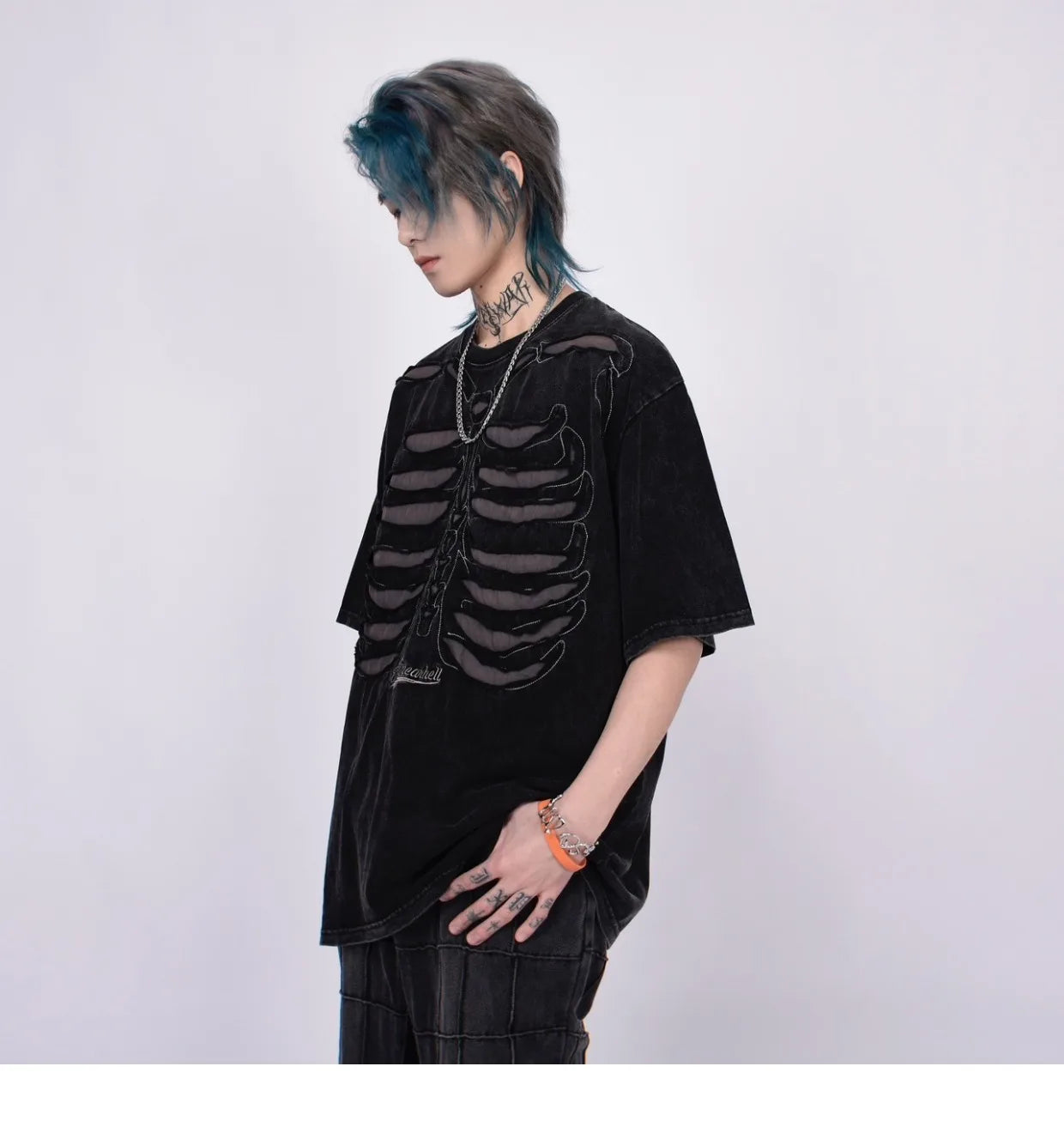 VOIDWEAR VDR_VANISH_05 ripped skeleton tee washed vintage cotton men’s summer streetwear USA