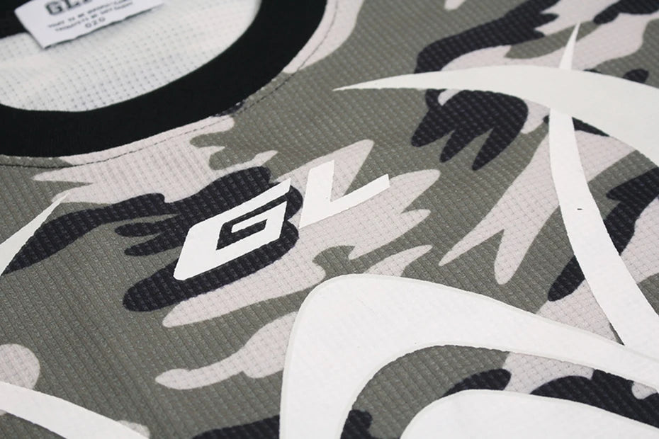 VOIDWEAR oversized camo tee with glyph and vanish-mode hood, 100% cotton, streetwear long sleeve
