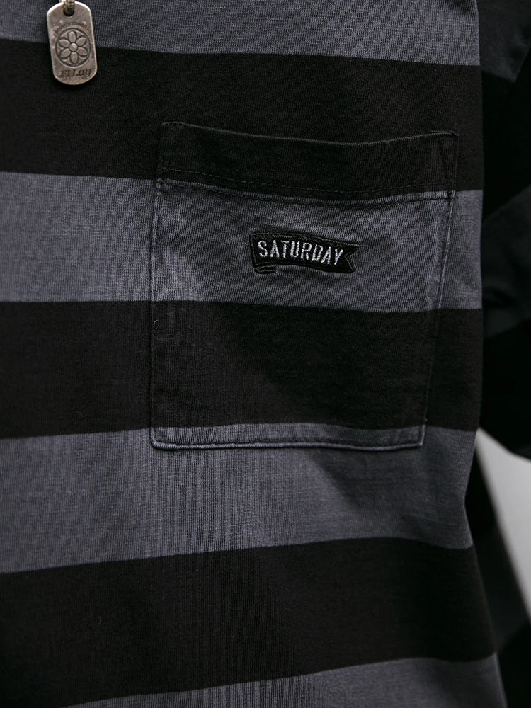 VOIDWEAR striped oversized tee with vanish-mode system, 100% cotton, summer streetwear