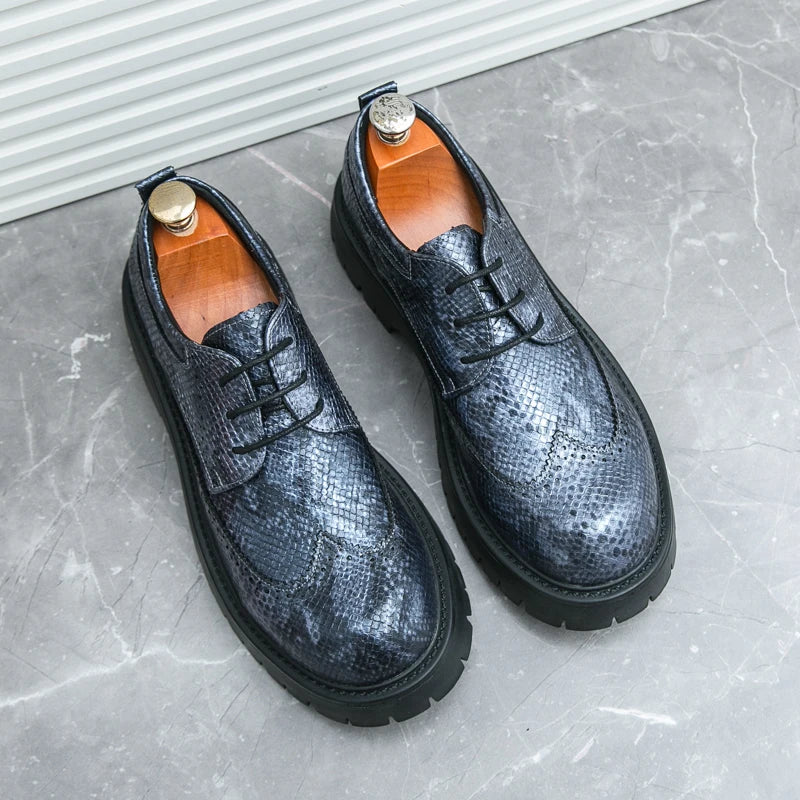 VDR_TRAVEL_23 ∆ men’s retro chunky sole leather shoes, breathable PU insole, casual travel styling, U.S. + EU SEO optimized