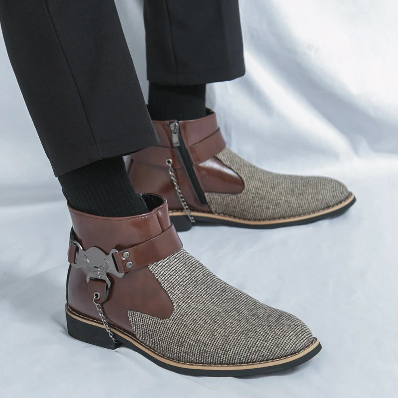 VOIDWEAR SIGNAL_VANISH_11 ☰ split leather ankle casual shoes with side-zip closure, breathable construction, and ritual-inspired minimalist design