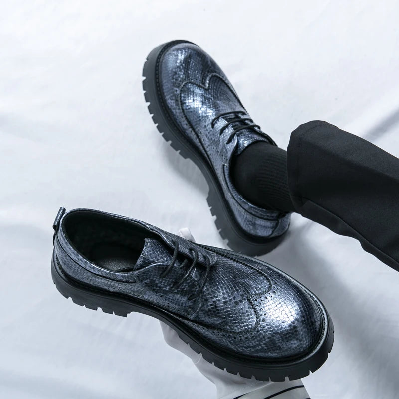 VDR_TRAVEL_23 ∆ men’s retro chunky sole leather shoes, breathable PU insole, casual travel styling, U.S. + EU SEO optimized