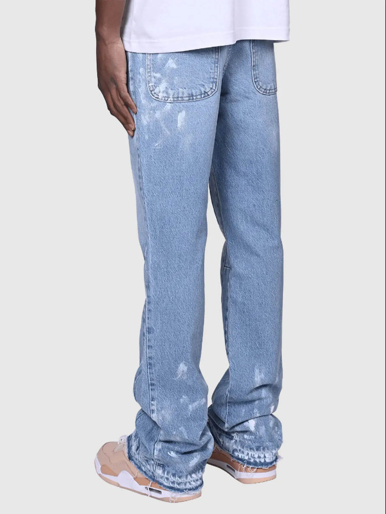 VDR_VANISH_05 ☰ glazed patchwork flare jeans — front view