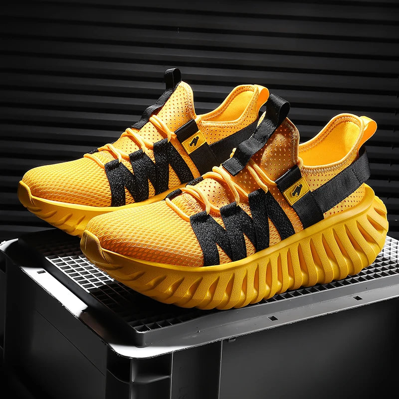 VOIDWEAR SIGNAL_RUN_09 ☰ men’s breathable air mesh running shoes with Flywire tech and EVA sole, ritual-inspired streetwear sneakers