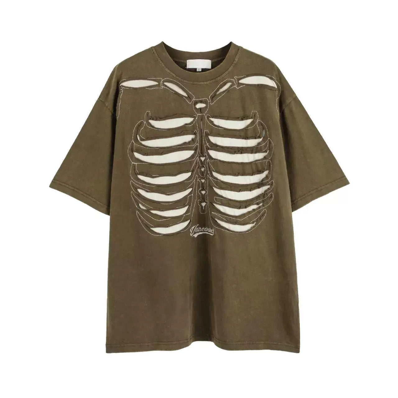 VOIDWEAR VDR_VANISH_05 ripped skeleton tee washed vintage cotton men’s summer streetwear USA