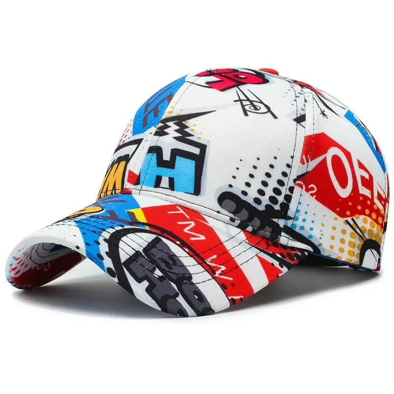 VOIDWEAR SIGNAL_VANISH_09 cotton graffiti baseball cap with adjustable strap, designed for four-season urban streetwear in the U.S. and EU