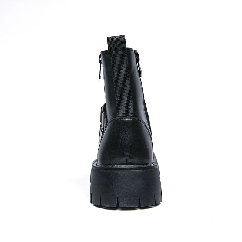 VOIDWEAR SIGNAL_VANISH_07 ☰ Shadow Strider Boots, split leather with EVA sole, winter streetwear for men