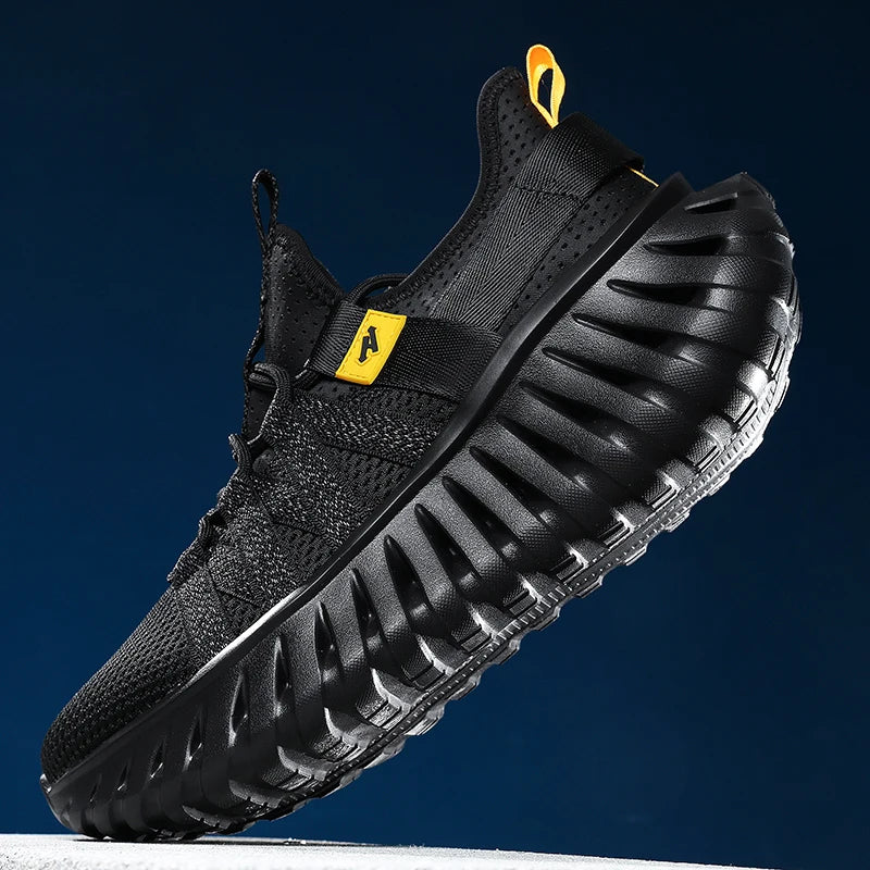 VOIDWEAR SIGNAL_RUN_09 ☰ men’s breathable air mesh running shoes with Flywire tech and EVA sole, ritual-inspired streetwear sneakers