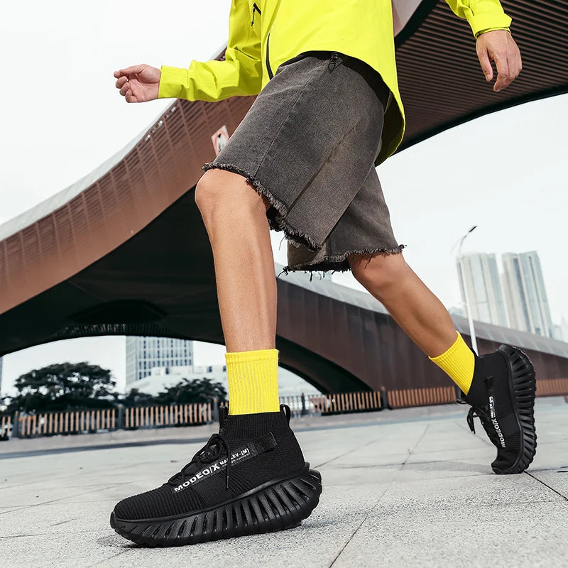 VOIDWEAR SIGNAL_VANISH_07 mesh sneakers, lightweight breathable techwear-inspired streetwear shoes with ankle wrap design