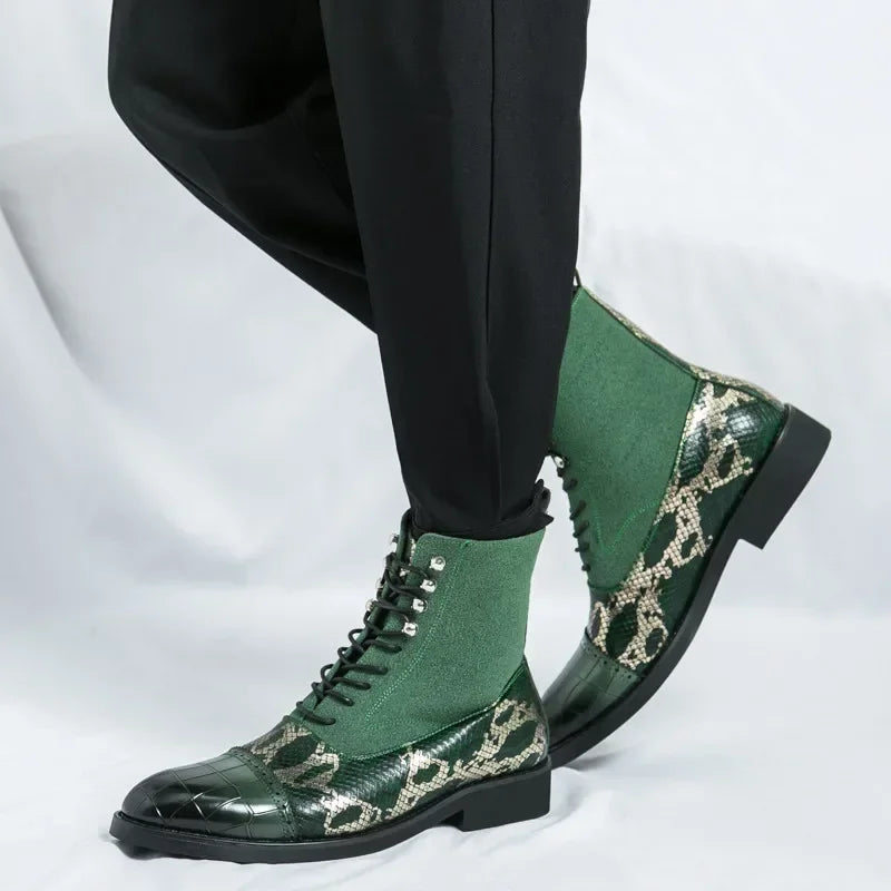 VOIDWEAR SIGNAL_VANISH_09 ☰ Shadow Rider Boots, patent PU leather, EVA insoles, above-ankle winter streetwear motorcycle boots for men