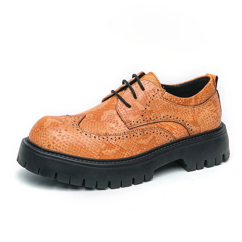 VDR_TRAVEL_23 ∆ men’s retro chunky sole leather shoes, breathable PU insole, casual travel styling, U.S. + EU SEO optimized