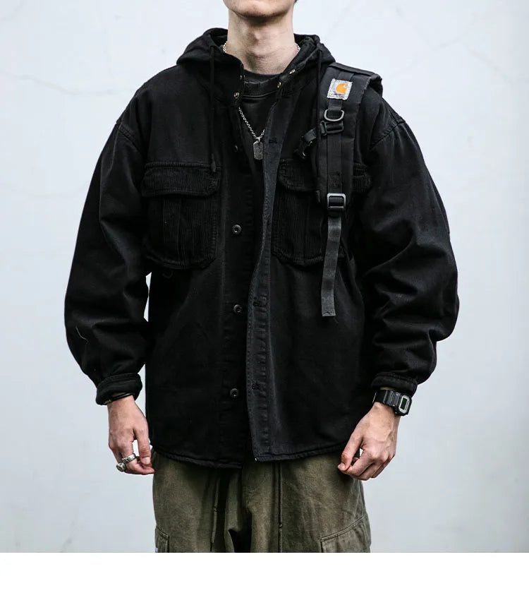 VOIDWEAR VDR_VANISH_07 Shadow ritual-coded vanish-mode streetwear jacket men’s spring autumn cotton oversized utility