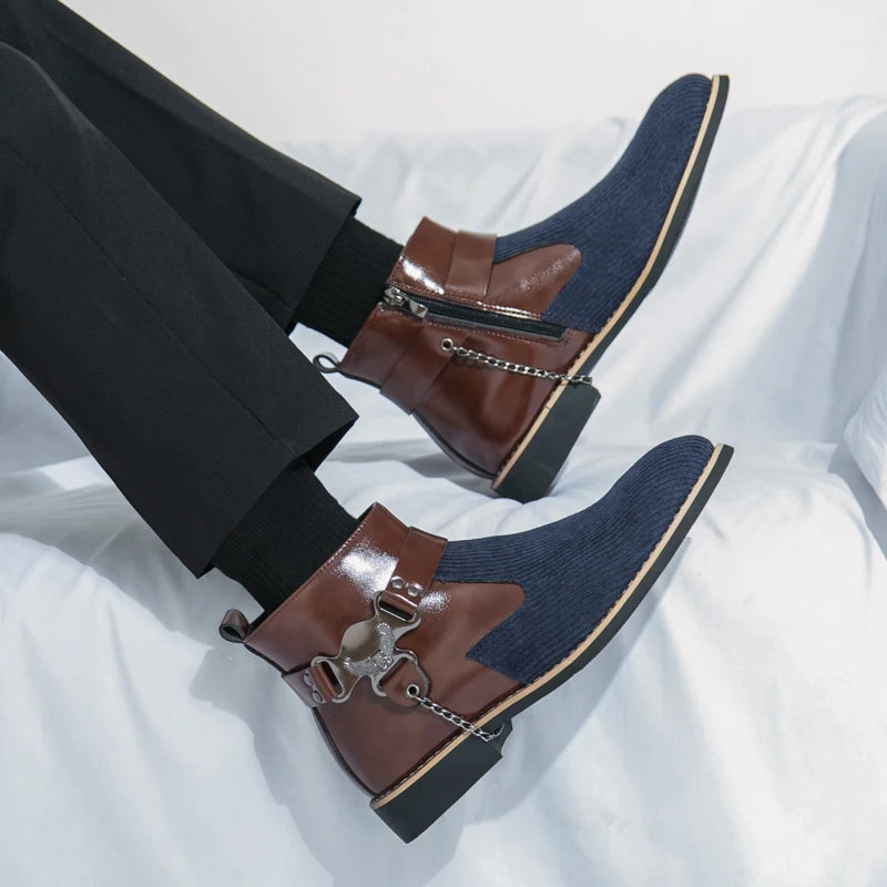 VOIDWEAR SIGNAL_VANISH_11 ☰ split leather ankle casual shoes with side-zip closure, breathable construction, and ritual-inspired minimalist design