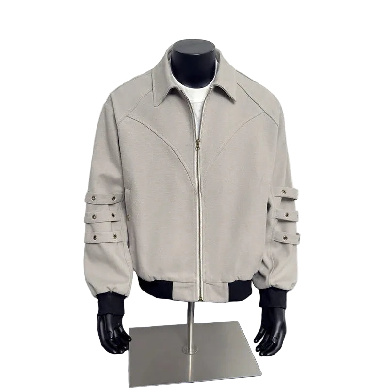 VOIDWEAR VDR_VANISH_05 ☰ black khaki jacket — ritual-inspired streetwear with signal glyph embroidery, minimalist techwear layering
