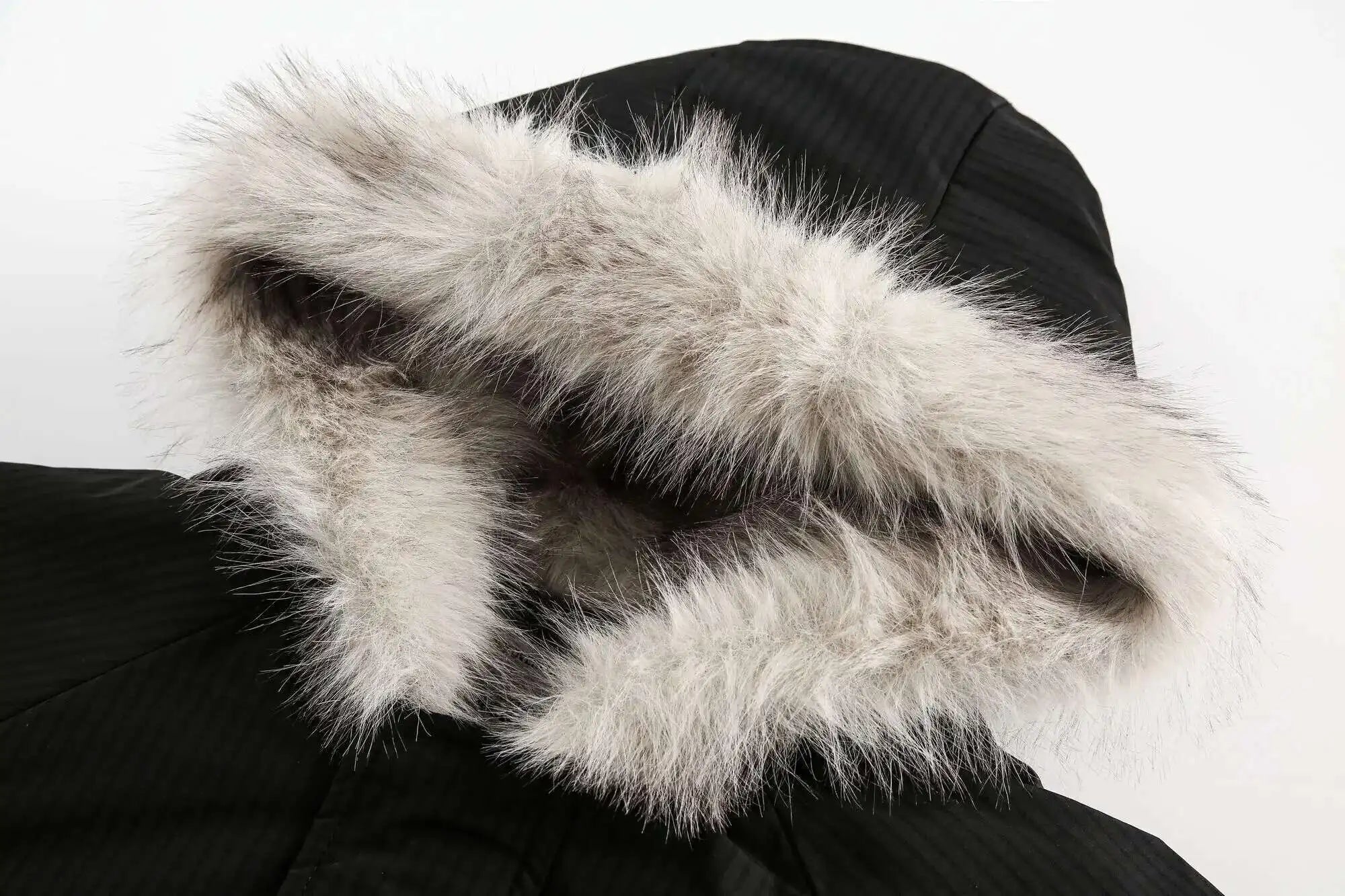 VOIDWEAR VDR_VANISH_05 brown padded fur hooded jacket, oversized unisex winter streetwear system, vanish mode ritual coat, U.S. & EU streetwear trend 2025