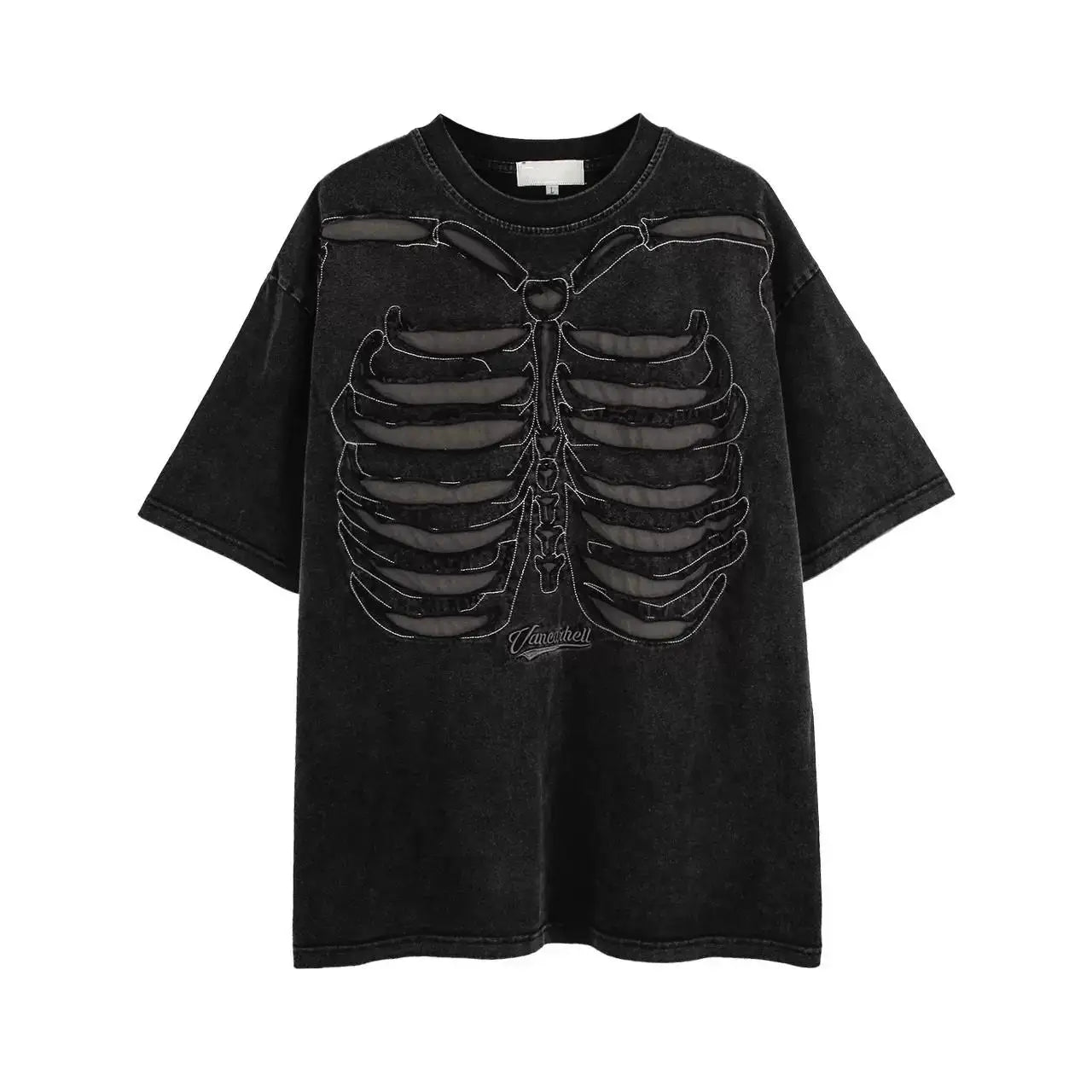 VOIDWEAR VDR_VANISH_05 ripped skeleton tee washed vintage cotton men’s summer streetwear USA