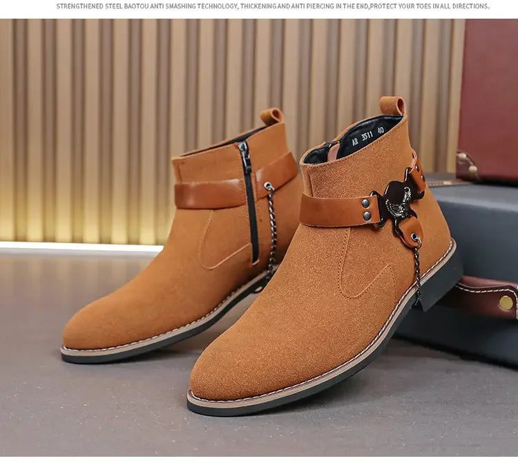 VOIDWEAR SIGNAL_VANISH_09 ☰ waterproof PU suede Chelsea-inspired streetwear boots with lace-up closure and ritual shadow-tech aesthetic