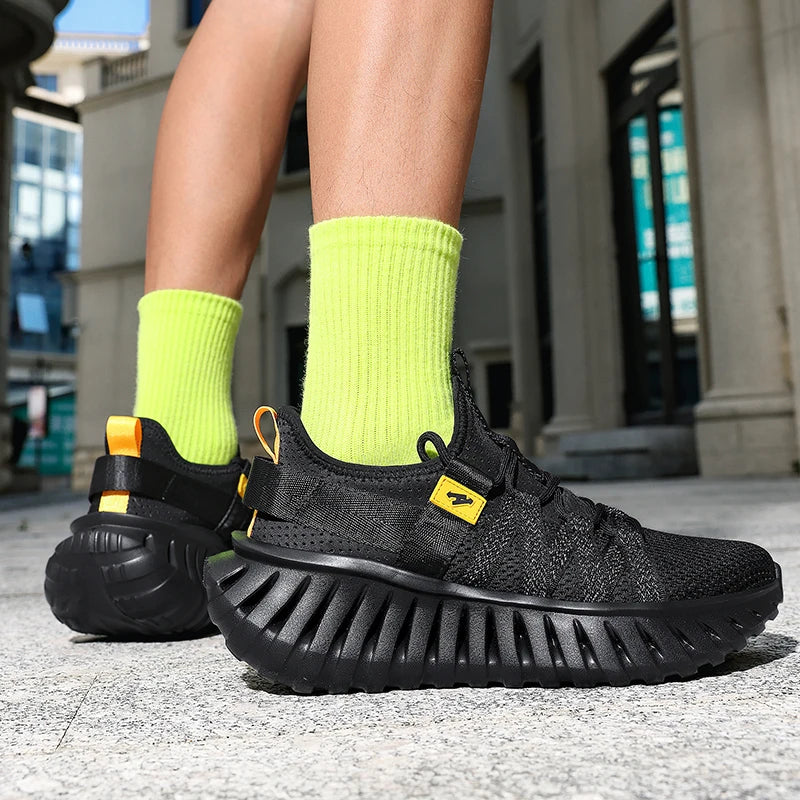 VOIDWEAR SIGNAL_RUN_09 ☰ men’s breathable air mesh running shoes with Flywire tech and EVA sole, ritual-inspired streetwear sneakers