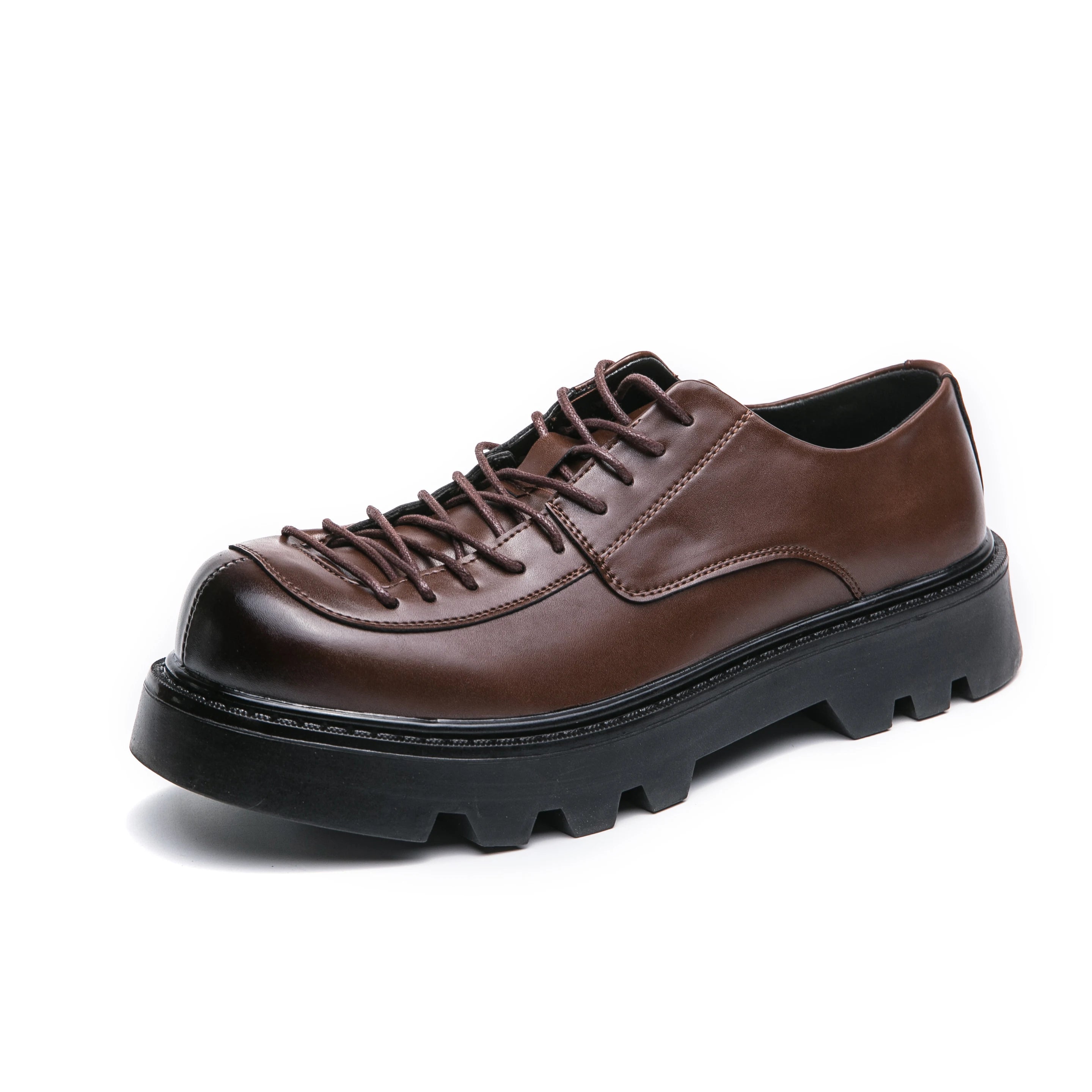 VOIDWEAR SIGNAL_VANISH_11 ☰ split leather platform streetwear shoes with lace-up closure and shadow-coded design, optimized for spring and autumn
