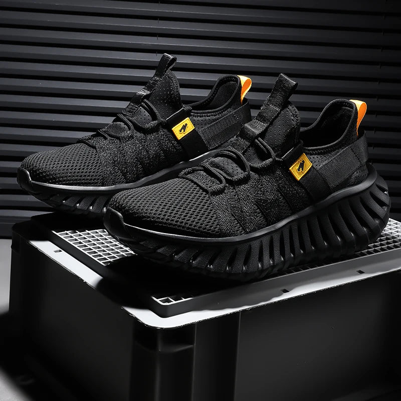 VOIDWEAR SIGNAL_RUN_09 ☰ men’s breathable air mesh running shoes with Flywire tech and EVA sole, ritual-inspired streetwear sneakers