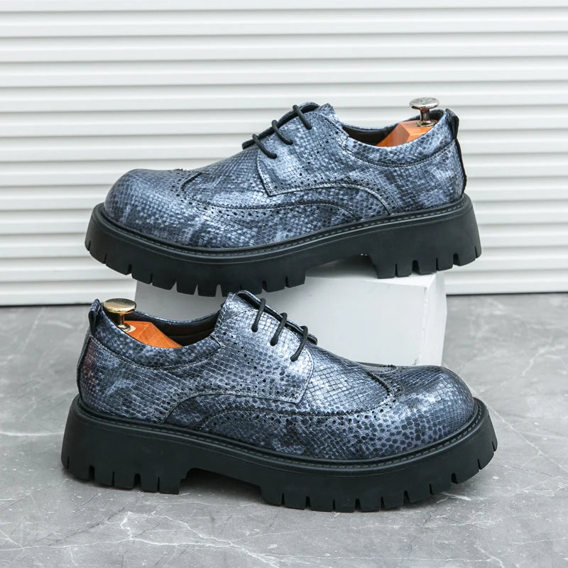 VDR_TRAVEL_23 ∆ men’s retro chunky sole leather shoes, breathable PU insole, casual travel styling, U.S. + EU SEO optimized
