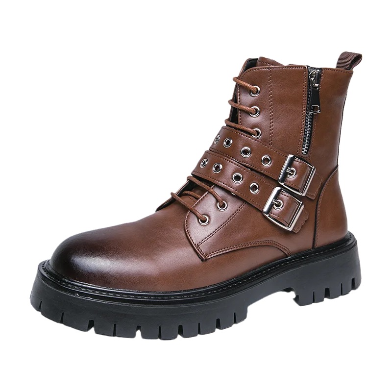 VOIDWEAR SIGNAL_VANISH_07 ☰ Shadow Strider Boots, split leather with EVA sole, winter streetwear for men