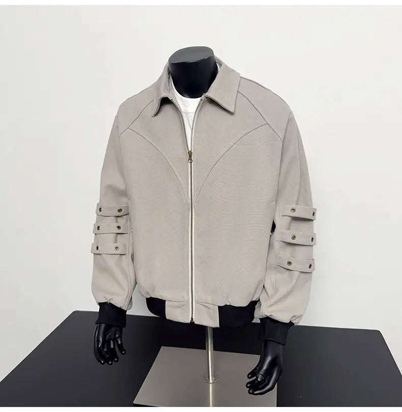 VOIDWEAR VDR_VANISH_05 ☰ black khaki jacket — ritual-inspired streetwear with signal glyph embroidery, minimalist techwear layering