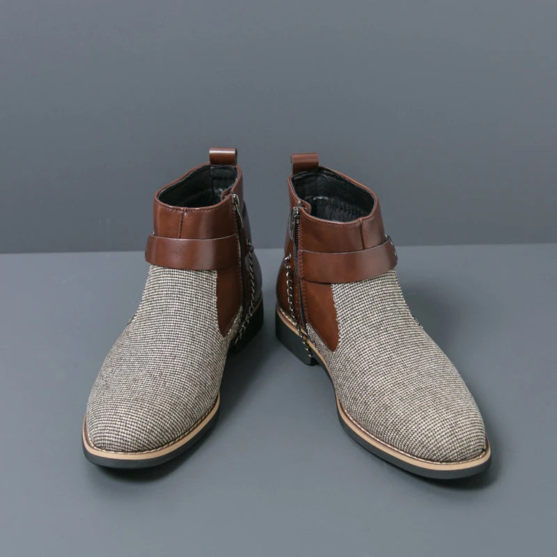 VOIDWEAR SIGNAL_VANISH_11 ☰ split leather ankle casual shoes with side-zip closure, breathable construction, and ritual-inspired minimalist design