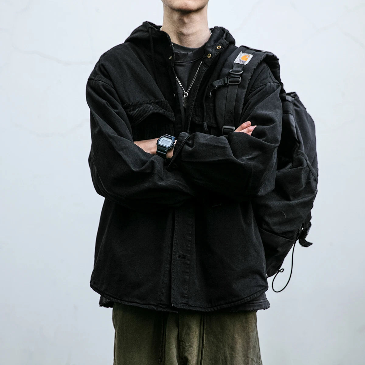 VOIDWEAR VDR_VANISH_07 Shadow ritual-coded vanish-mode streetwear jacket men’s spring autumn cotton oversized utility