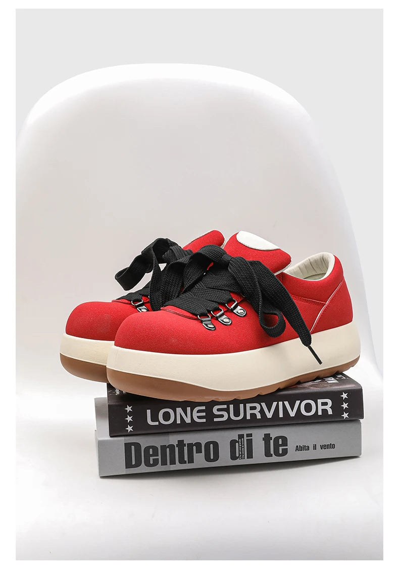 VOIDWEAR VDR_VANISH_05 red black platform sneaker – side view